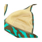 Victoria's Secret brown teal green zebra print Bikini tie Top women's SMALL swim