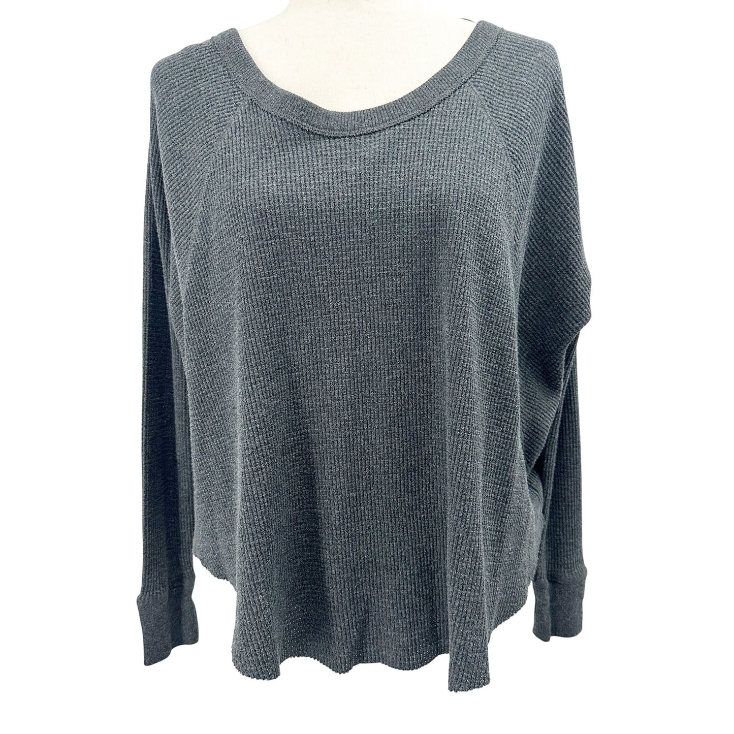 We The Free People dark gray Thermal shirt Top women's XS