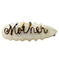 vintage script wire "Mother" of Pearl necklace PENDANT