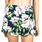 Francesca's Love Riche hibiscus floral SHORTS size SMALL navy white green pink