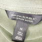 Banana Republic olive green Top women's MEDIUM sandwash modal twist knot hem