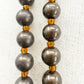 vintage long strand brown & orange beads Beaded Necklace costume jewelry