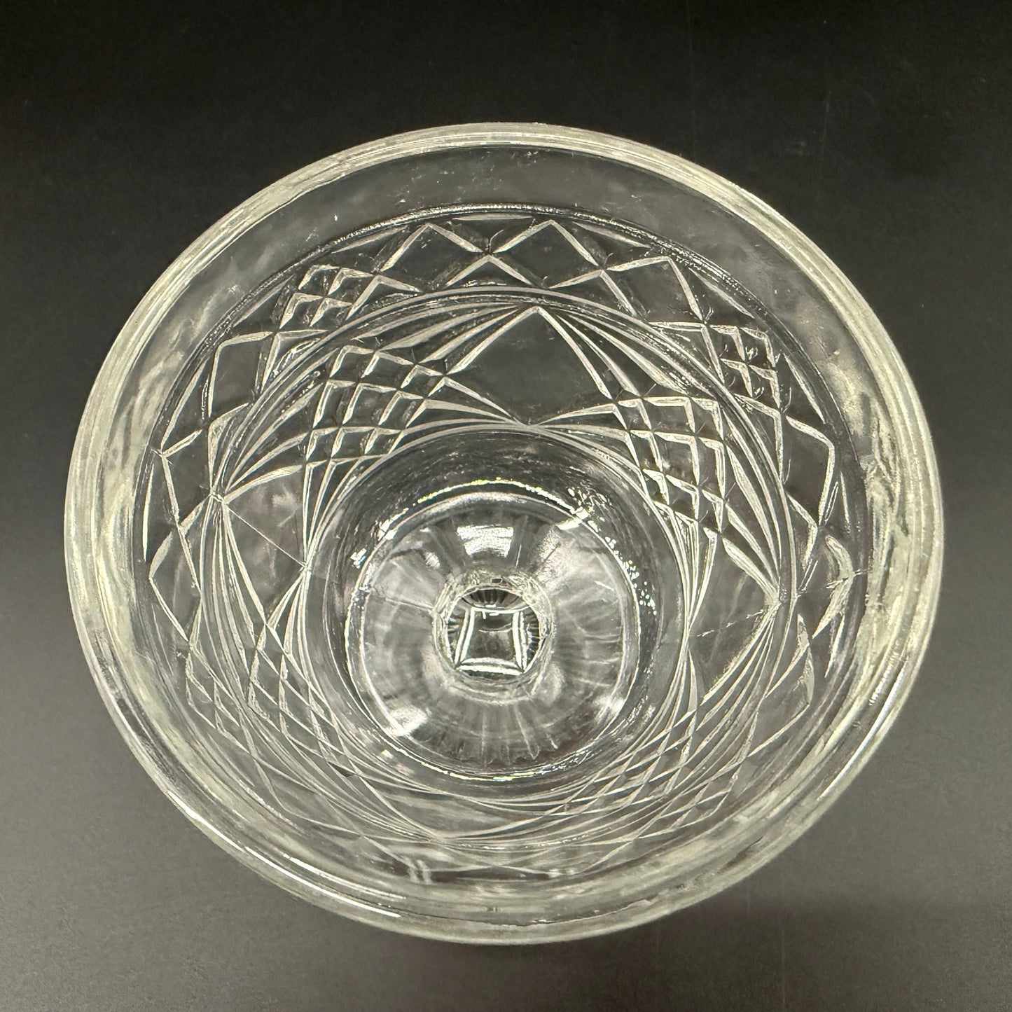 set / 6 vintage Hazel Atlas Big Top Peanut Butter glasses Champagne Tall Sherbet