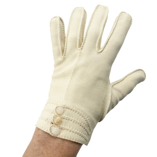 vintage Crescendoe ivory cream Fashion Dress Gloves women's 7 small medium