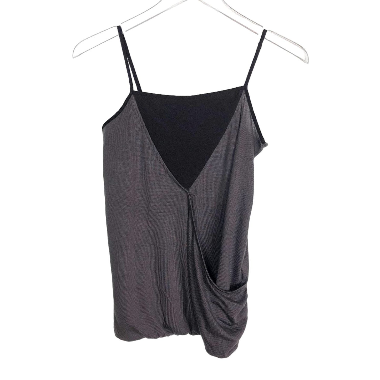 womens Banana Republic dark gray & black Camisole draped Top size XS new $49