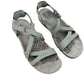 Merrell Sandspur Rose Leather blue dove Sandals women's 10 shoes casual straps