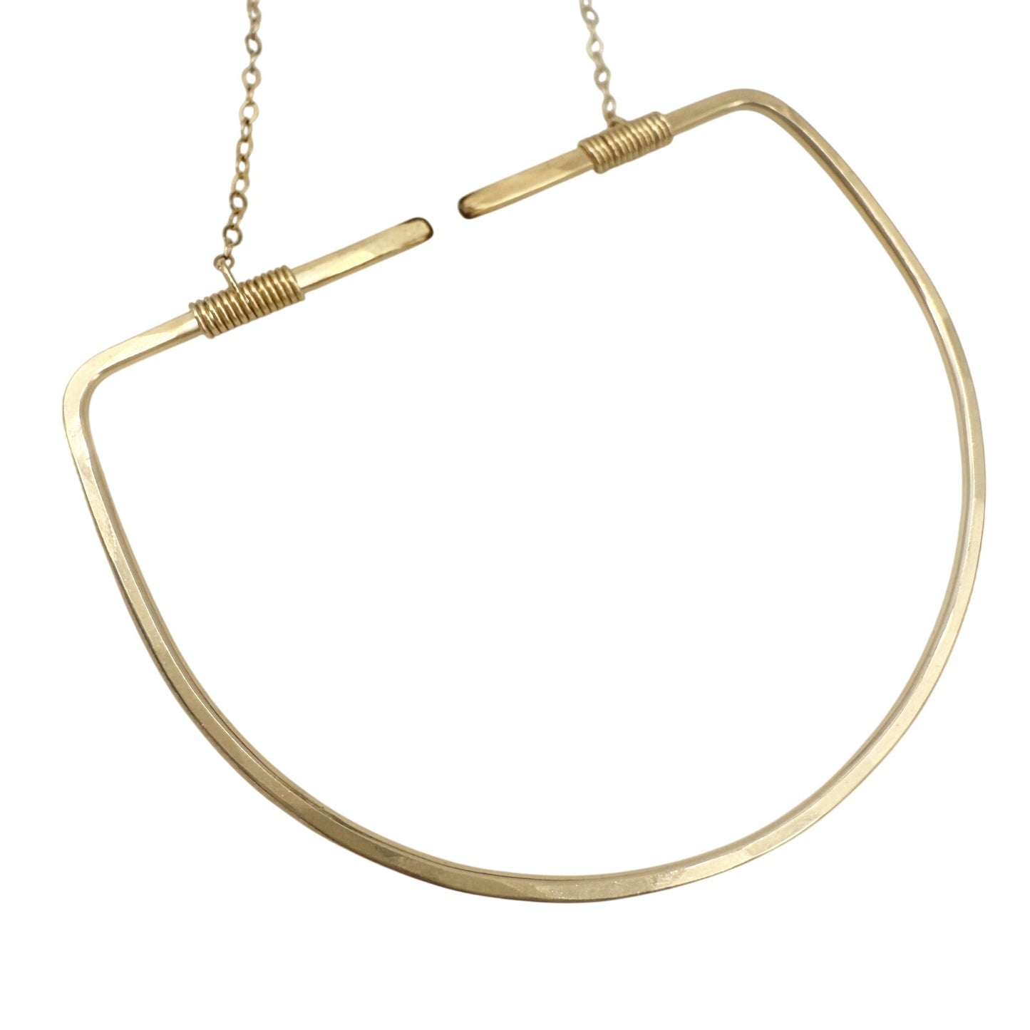 Anthropologie gold long dainty chain Half Moon Pendant Necklace fashion jewelry