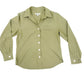 Coldwater Creek sage green Button Down Top blouse women's MEDIUM work office