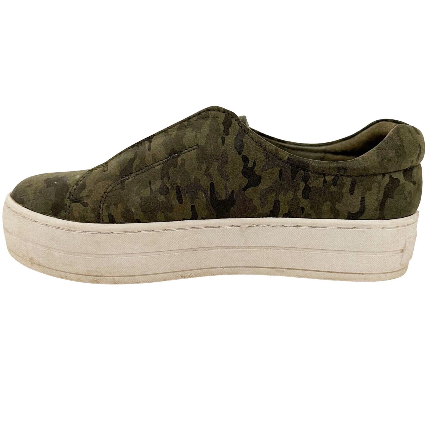 J/Slides NYC green camo leather Heidi platform sneakers shoes size 6