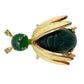 vintage Warner green & gold Bug BROOCH insect costume jewelry pin rhinestones