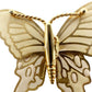 vintage gold & cream enamel butterfly BROOCH jewelry pin