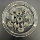 vintage 3.5" clear glass Flower Frog with 11 stem holes for floral arrangements
