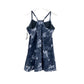 Mountain Hardwear blue camo Dynama Dress women's LARGE built-in bodysuit NWT $90