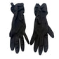 vintage black Ruched Gloves women's SMALL formal evening mid-length slight sheen