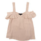 Sanctuary pale pink Tank Top women's SMALL off shoulder ruffled sleeves