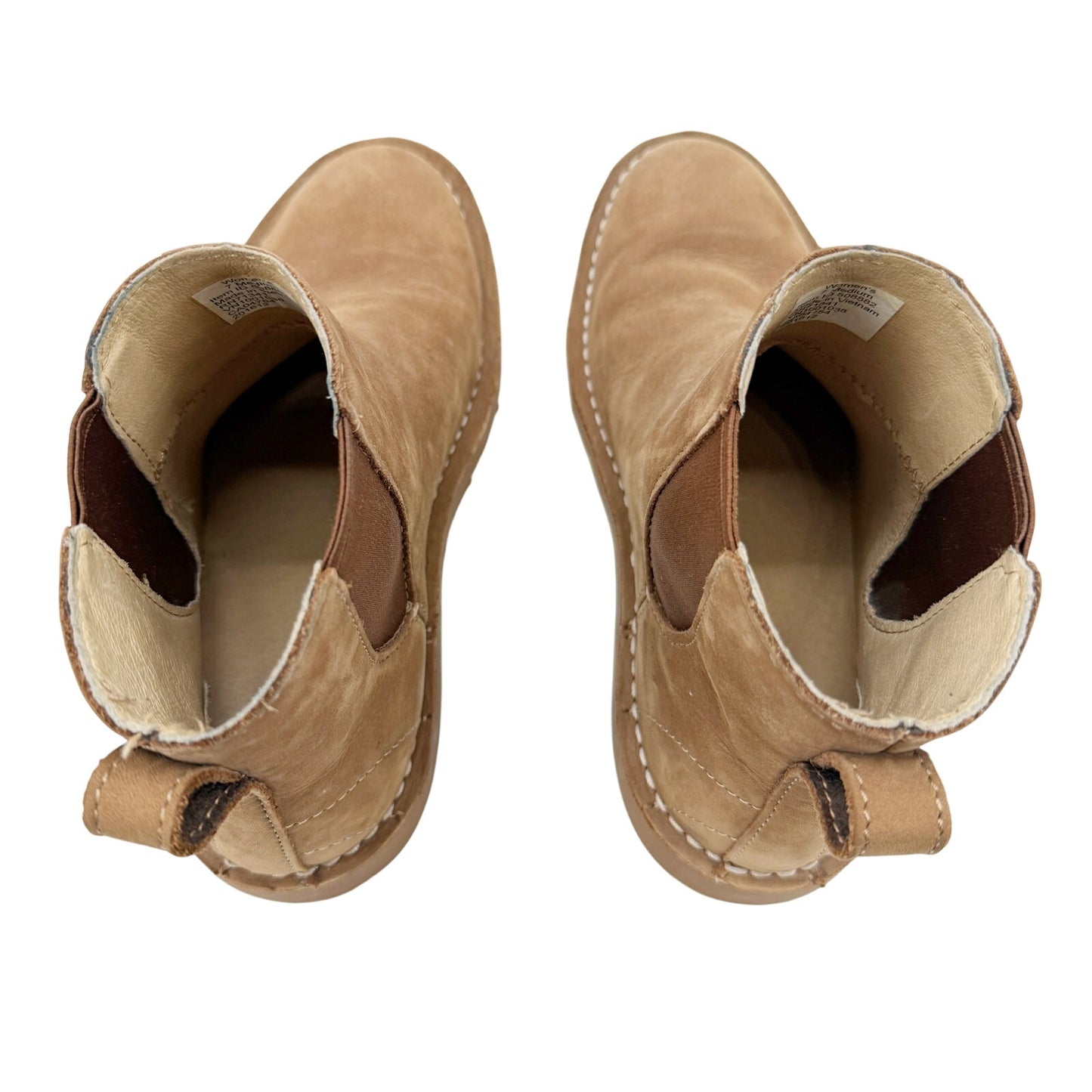 L.L.Bean brown Stonington Chelsea women's 7 M shoes nubuck leather booties