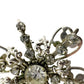vintage silver metal & clear rhinestones BROOCH jewelry pin