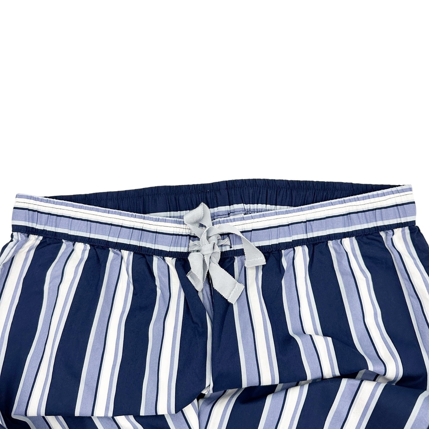 NEW blue & white striped Pajamas Set shirt long pants Nordstrom women's MEDIUM
