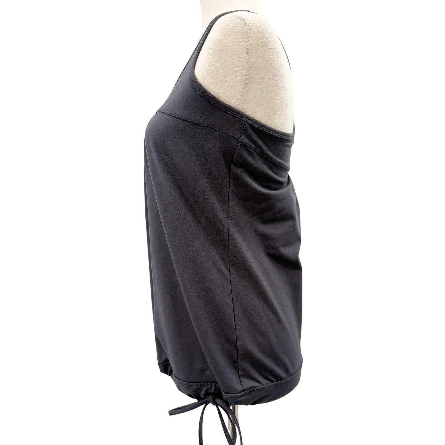 Athleta dark gray Tank Top women's SMALL drawstring waist athleisure workout