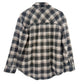 Treasure Bond black brushed Flannel Shirt Jacket womens MEDIUM shacket plaid top