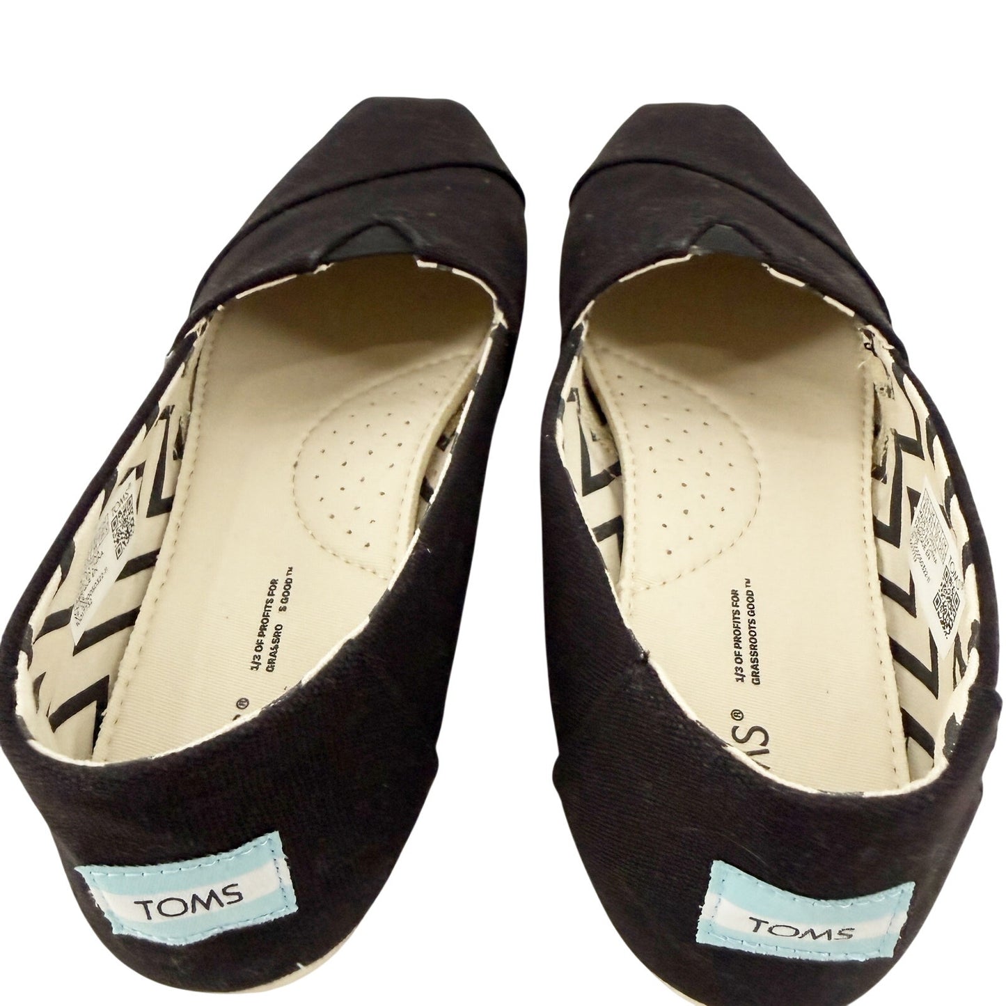 TOMS black Alpargata Heritage Canvas Slip-on Shoes womens 8.5 classic espadrille