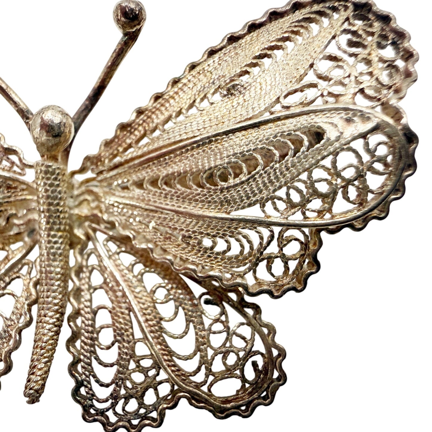 vintage 925 sterling silver Butterfly BROOCH insect jewelry pin JR Indonesia