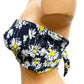 TOPSHOP black yellow white Shirred Floral Print Bandeau TOP size 6 small NWT $26