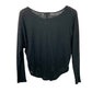 Gianni Bini black pullover TOP tie front blouse size XS extra small NEW