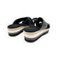 Timberland black leather gray white jute Slide Sandals women's 6 shoes Ortholite