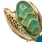 vintage blue green enamel gold filigree Bug BROOCH insect costume jewelry pin