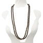 vintage long strand brown & orange beads Beaded Necklace costume jewelry