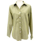 Coldwater Creek sage green Button Down Top blouse women's MEDIUM work office