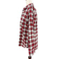 Tommy Hilfiger red white plaid Button Down Shirt women's MEDIUM flannel top