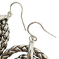 Ralph Lauren RLL silver metal Double Hoop Earrings woven braid rope texture