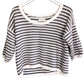 juniors AEROPOSTALE gray & white SWEATER striped top size M medium