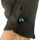 vintage black Fashion Dress Gloves women's 7.5 small wrist length button closure