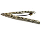 vintage "V" or arrow tip silver & clear rhinestones BROOCH jewelry pin