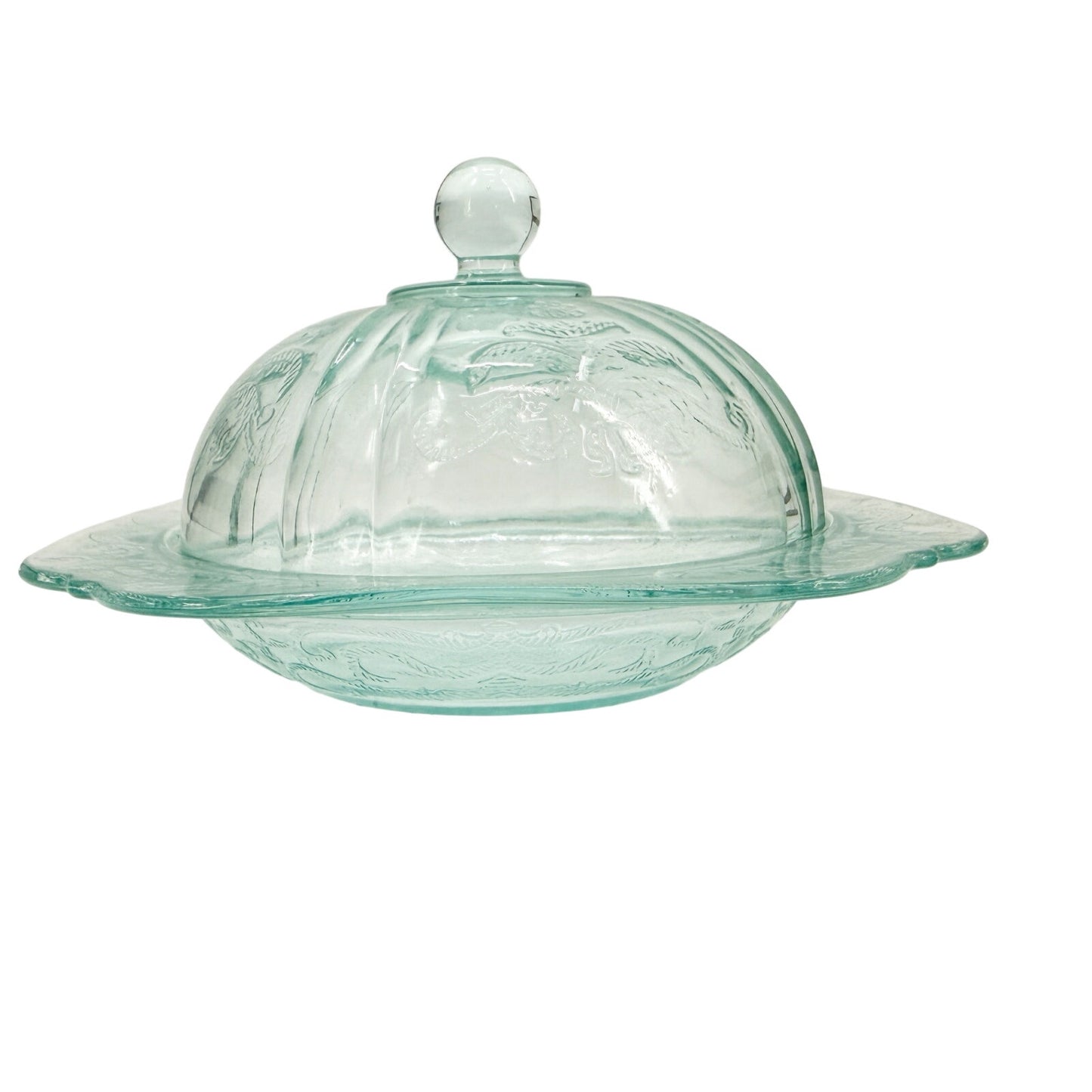 Recollection Green Covered Butter Dish | Indiana Glass