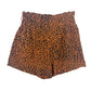 Le Lis Brunch Babe black brown Leopard Paper Bag Shorts women's MED festival NEW
