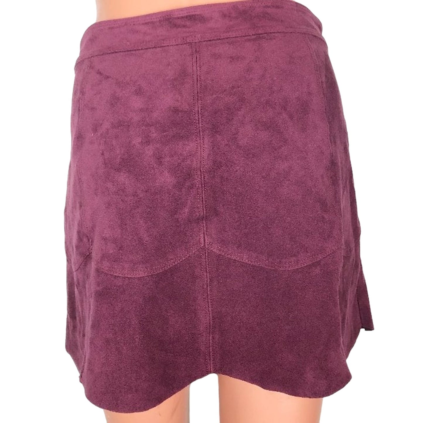 American Eagle faux suede red wine colored short SKIRT mini size 4 womens