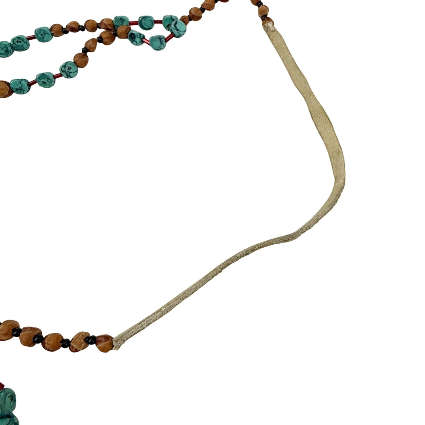 brown blue red black Beaded Tassel Necklace leather strap fashion jewelry