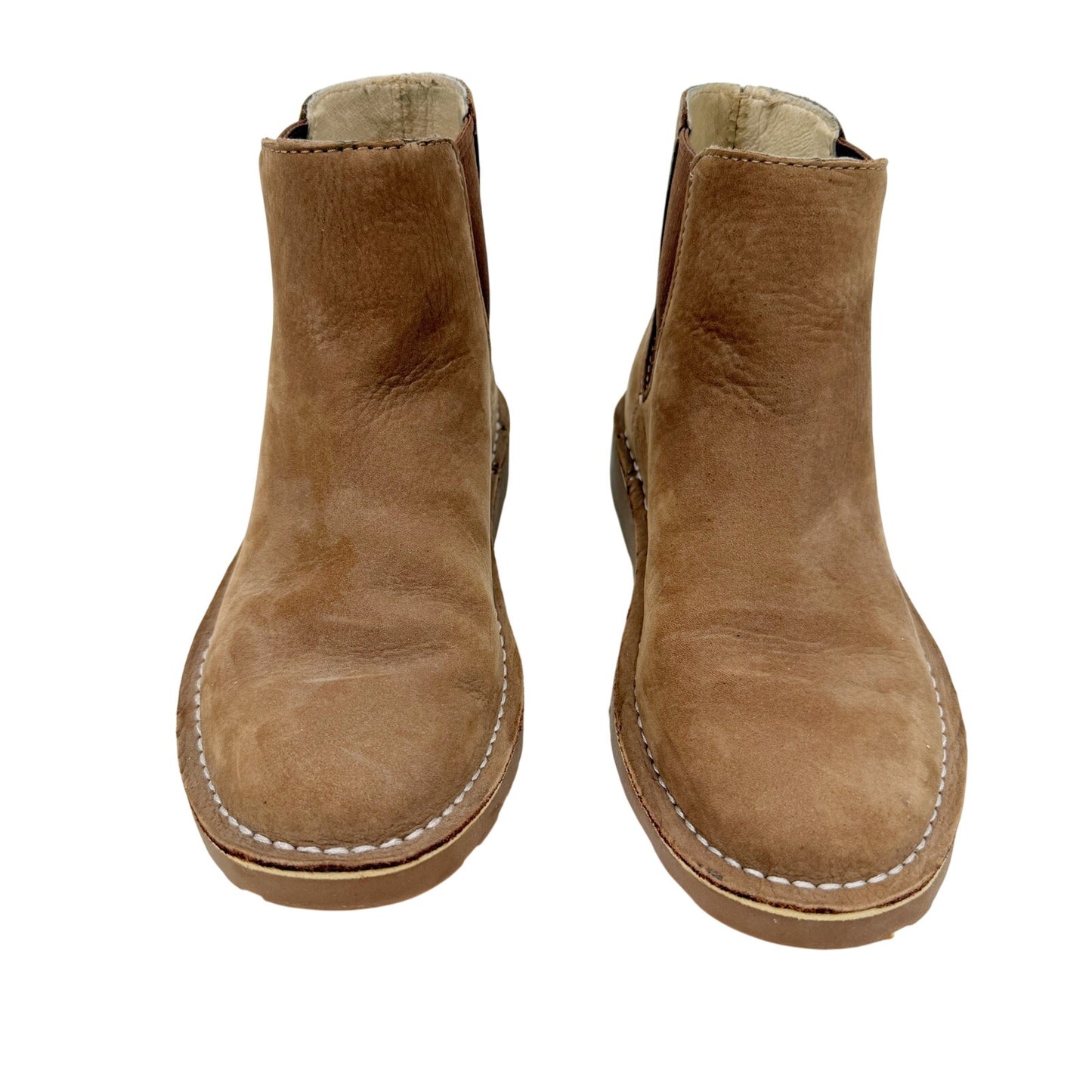 L.L.Bean brown Stonington Chelsea women's 7 M shoes nubuck leather booties