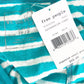 We The Free People white turquoise striped tank TOP oversized XS extra small NEW