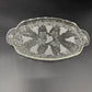 set of 4 vintage Anchor Hocking Vintage Clear Snack Plates grape clusters leaves