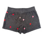 gray P. J. Salvage Pajama Shorts women's SMALL pink & red hearts loungewear