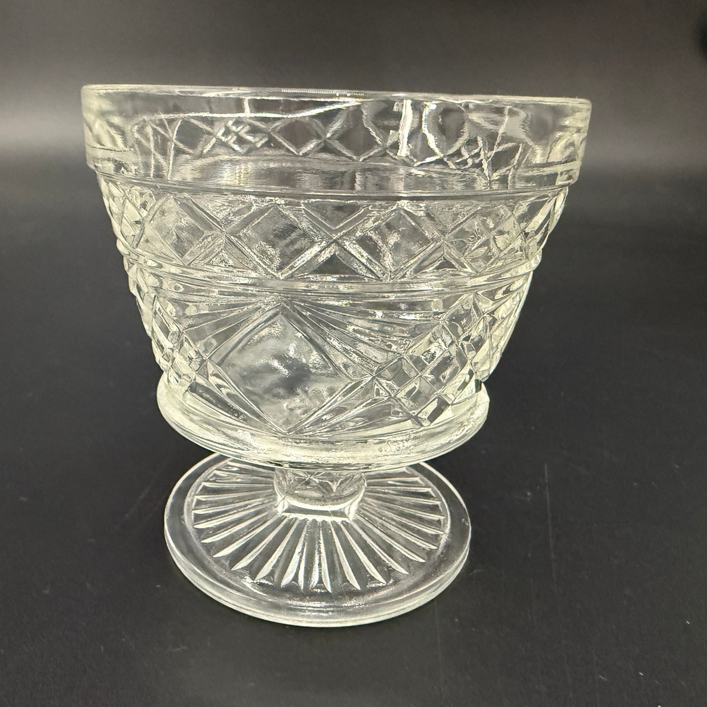 set / 6 vintage Hazel Atlas Big Top Peanut Butter glasses Champagne Tall Sherbet