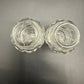 vintage clear glass 2.25" tall Salt & Pepper Shaker jars set - missing lids