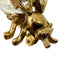 vintage antique gold tone Trembler Brooch flying insect jewelry pin rhinestones