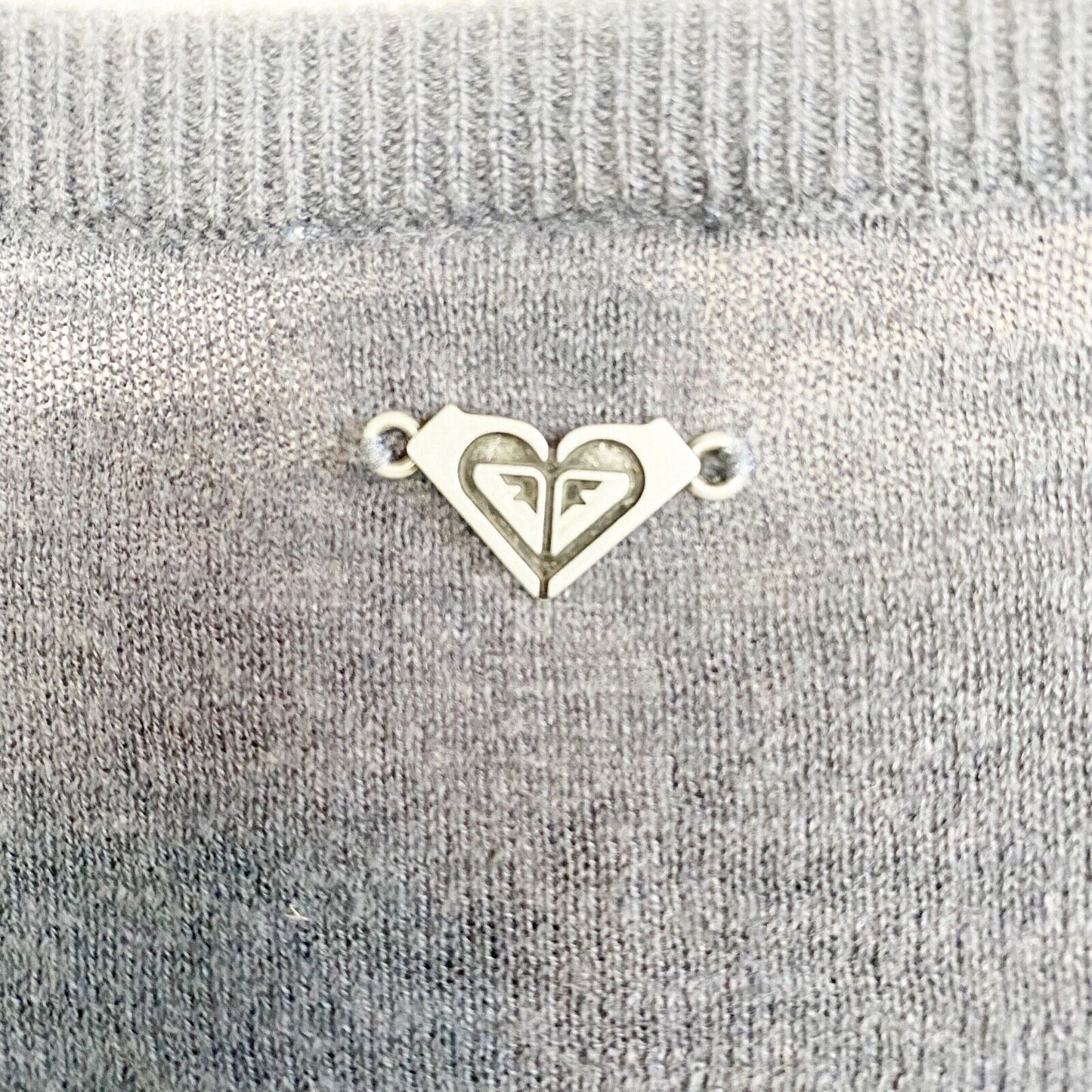 womens ROXY dark gray Sweater Crop Top size SMALL lightweight