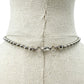 silver tone metal bead chain w/ round Bird Charm pendant Necklace yellow blue